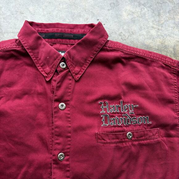 Vintage Y2k Unique Harley Embroidered Shirt - Picture 2 of 5